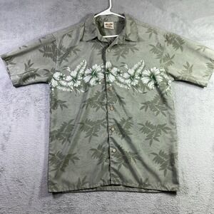 Vtg Island Tropics Hawaiian Shirt Men XL Floral Button Up Short Sleeve Polyester